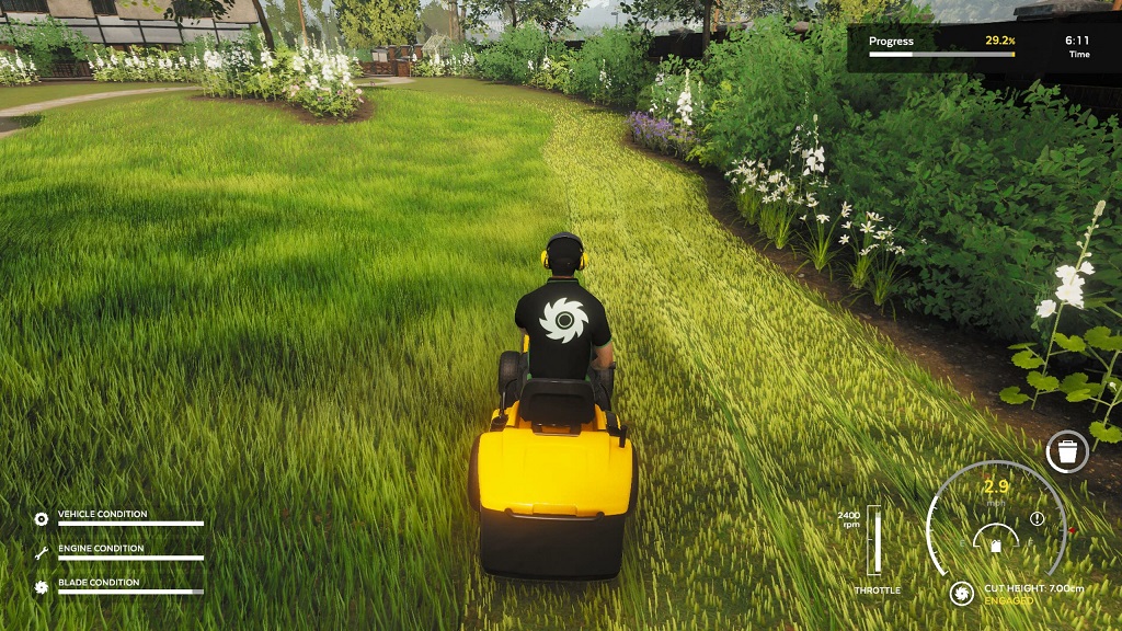 lawn mowing simulator gameplay
