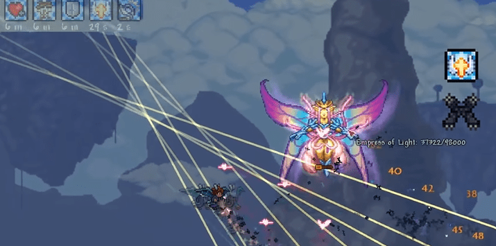 Fighting The Terraria Empres Of Light