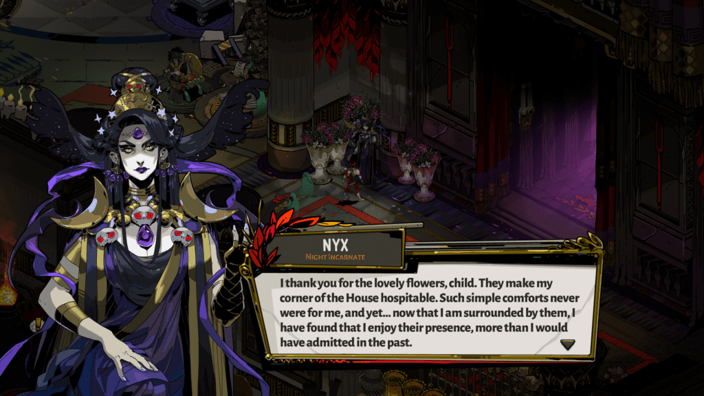 nyx and her flowers