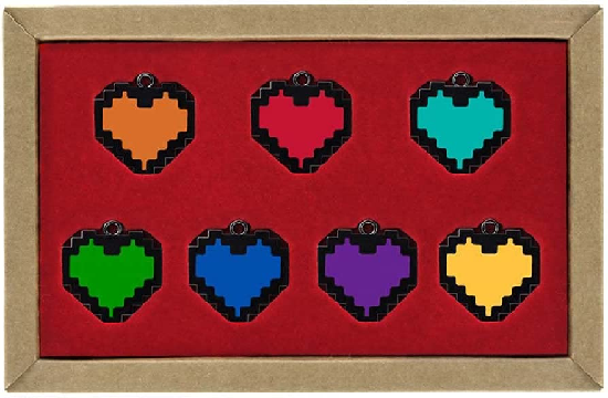 Seven Piece Undertale Heart Pendant Set