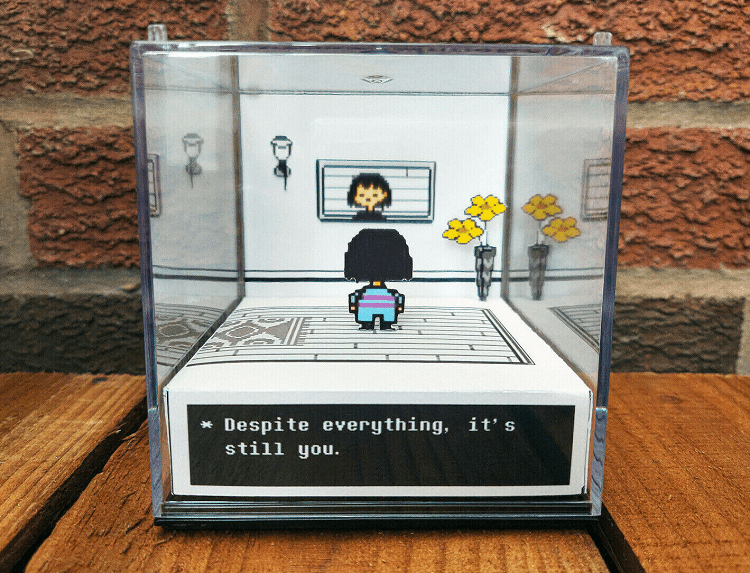 Undertale 3D cube diorama