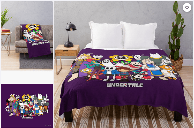 Undertale Adventure Throw Blanket