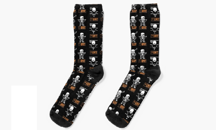 Undertale (Eat, sleep, repeat) Socks