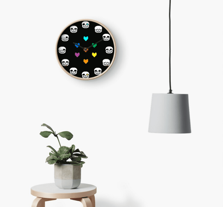 Undertale Sans Pattern Clock