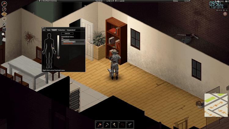 project zomboid doing first aid