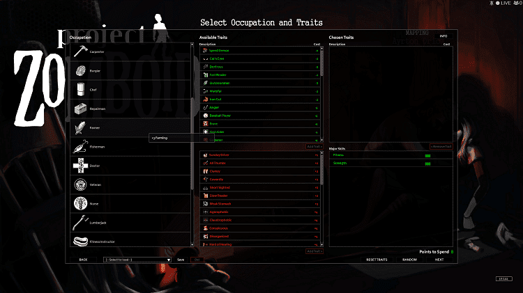 project zomboid professions