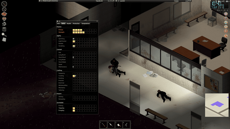 project zomboid sneak around police station