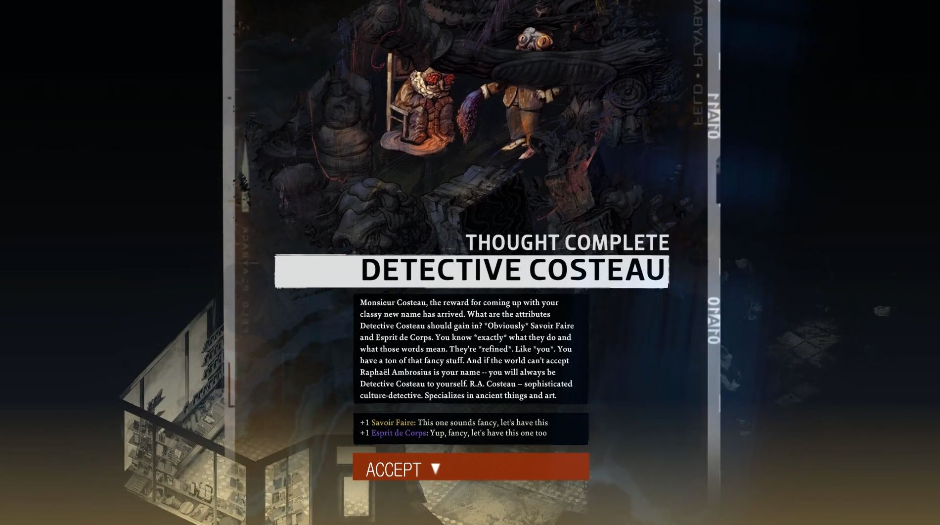 Detective Costeau Thoughts Disco Elysium