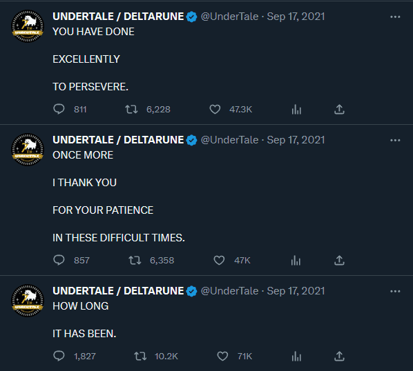 gaster tweets