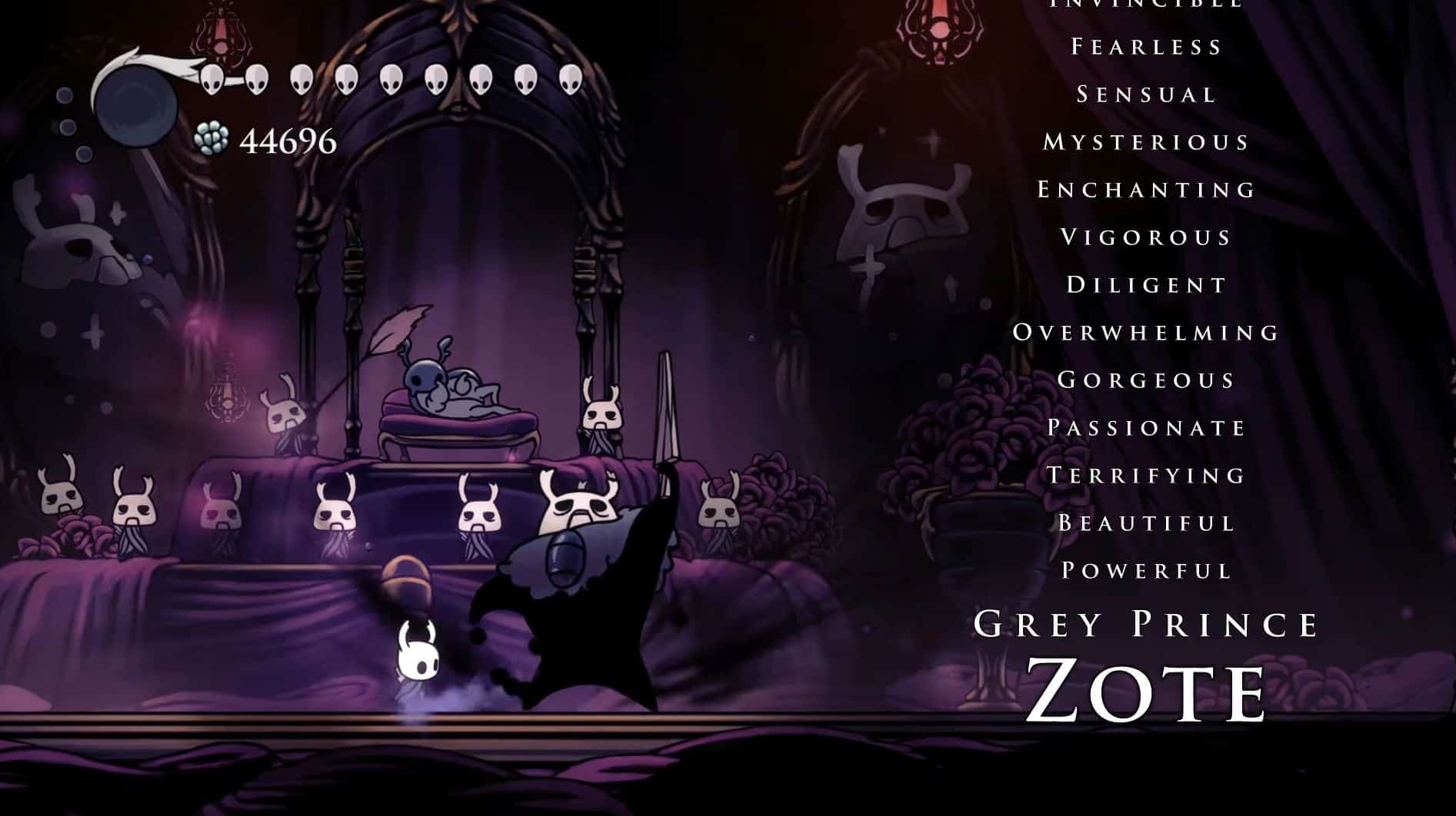 Grey Prince Zote Hidden Dreams Hollow Knight DLC