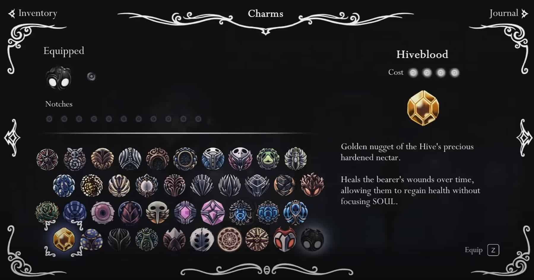Hiveblood Charm Hollow Knight DLC