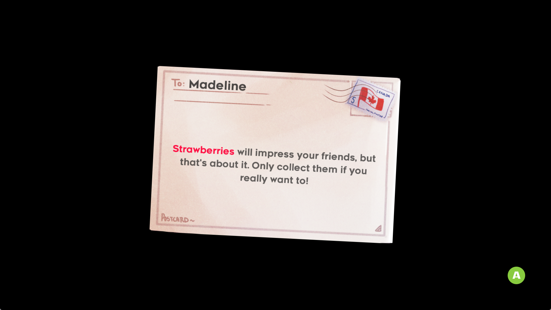strawberries postcard
