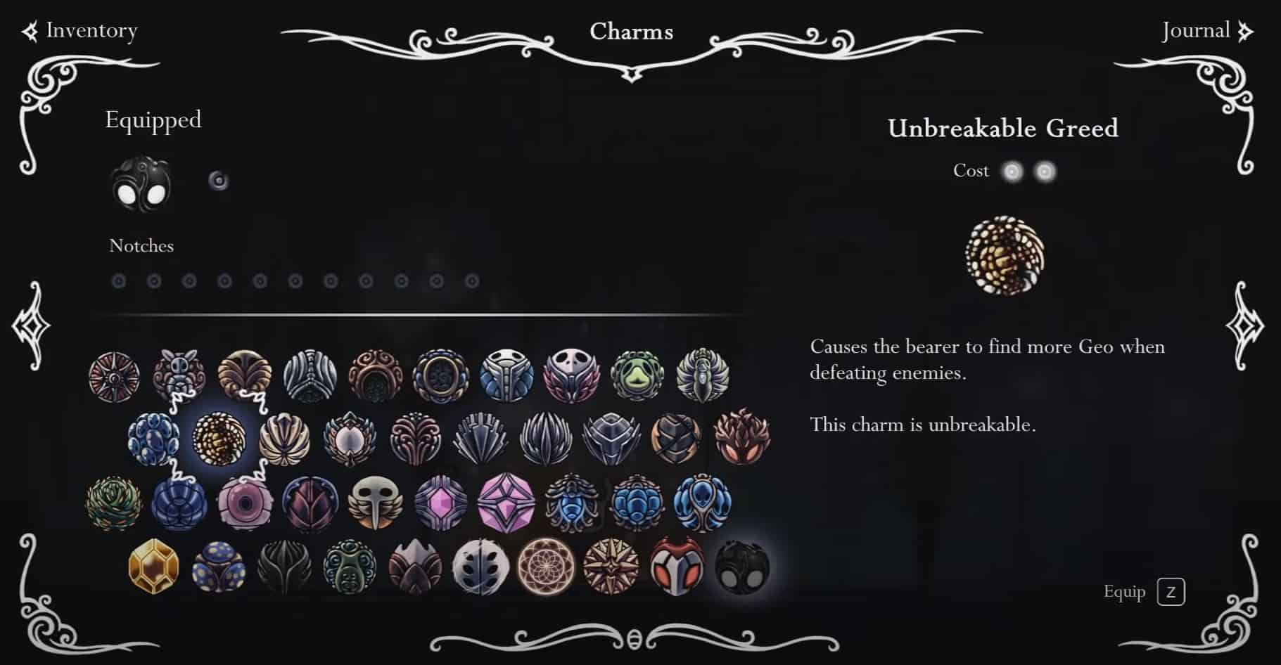 Unbreakable Greed Hollow Knight DLC