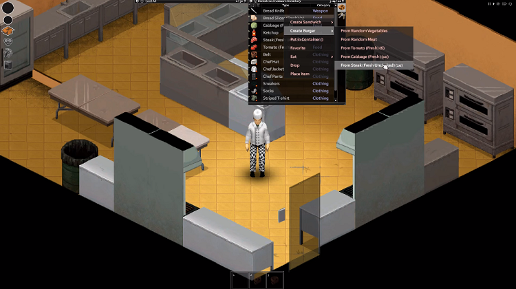 cooking in project zomboid