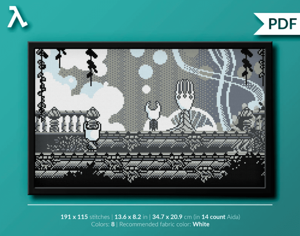 path of pain cross-Stitch pattern hollow knight