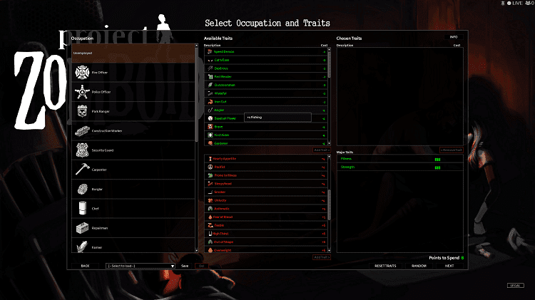 project zomboid positive traits