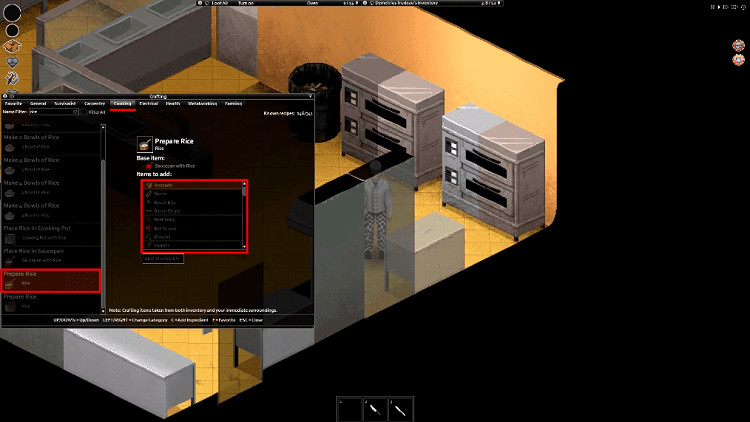 project zomboid recipes