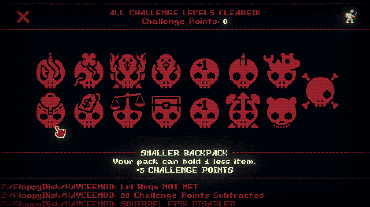 inscryption smaller backpack - 5 points